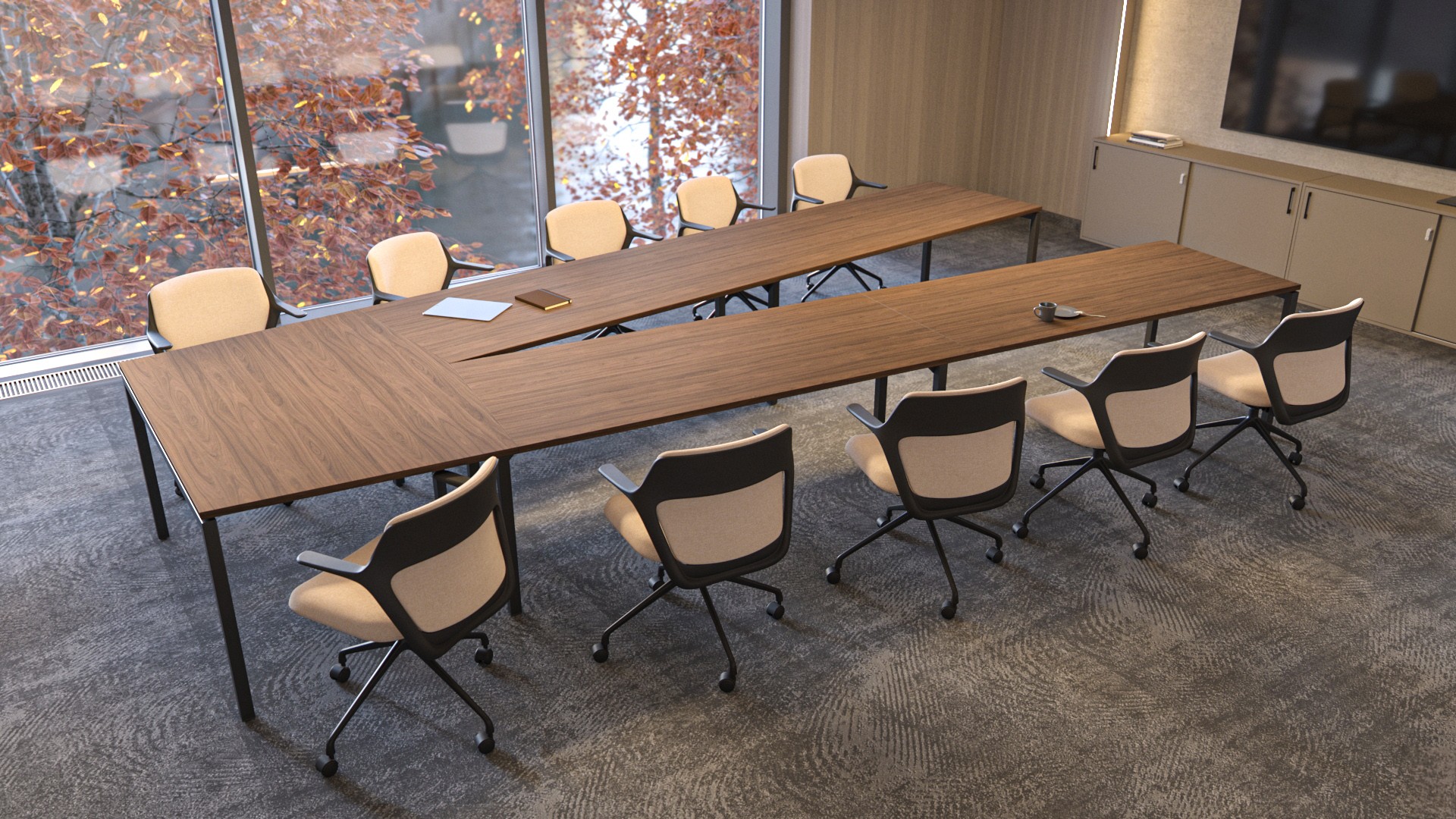 Nova Wood Meeting Table